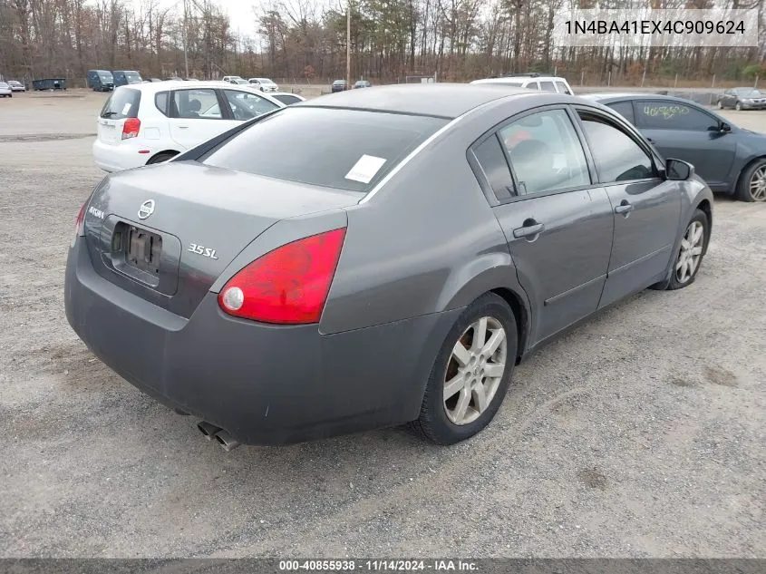 2004 Nissan Maxima 3.5 Sl VIN: 1N4BA41EX4C909624 Lot: 40855938