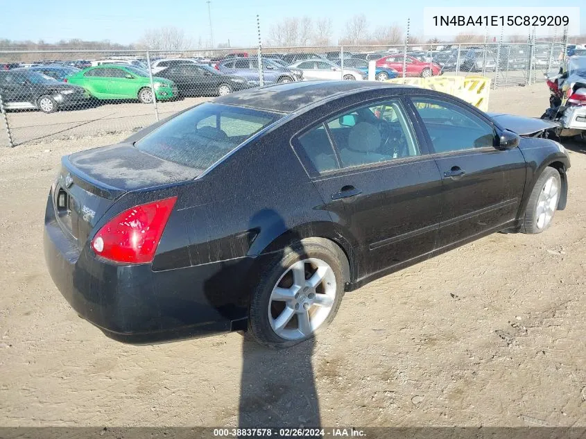 2005 Nissan Maxima 3.5 Se VIN: 1N4BA41E15C829209 Lot: 38837578