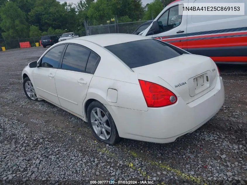 2005 Nissan Maxima 3.5 Sl VIN: 1N4BA41E25C869153 Lot: 39777120