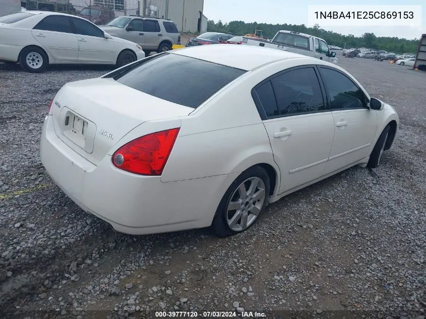 2005 Nissan Maxima 3.5 Sl VIN: 1N4BA41E25C869153 Lot: 39777120