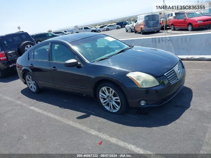 2005 Nissan Maxima 3.5 Se VIN: 1N4BA41E35C836355 Lot: 40067222