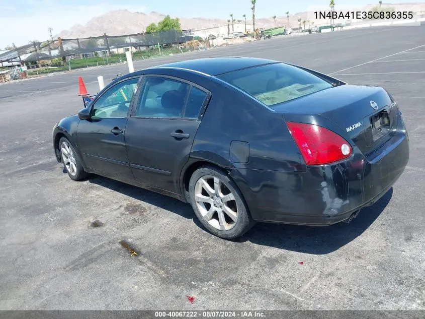 2005 Nissan Maxima 3.5 Se VIN: 1N4BA41E35C836355 Lot: 40067222