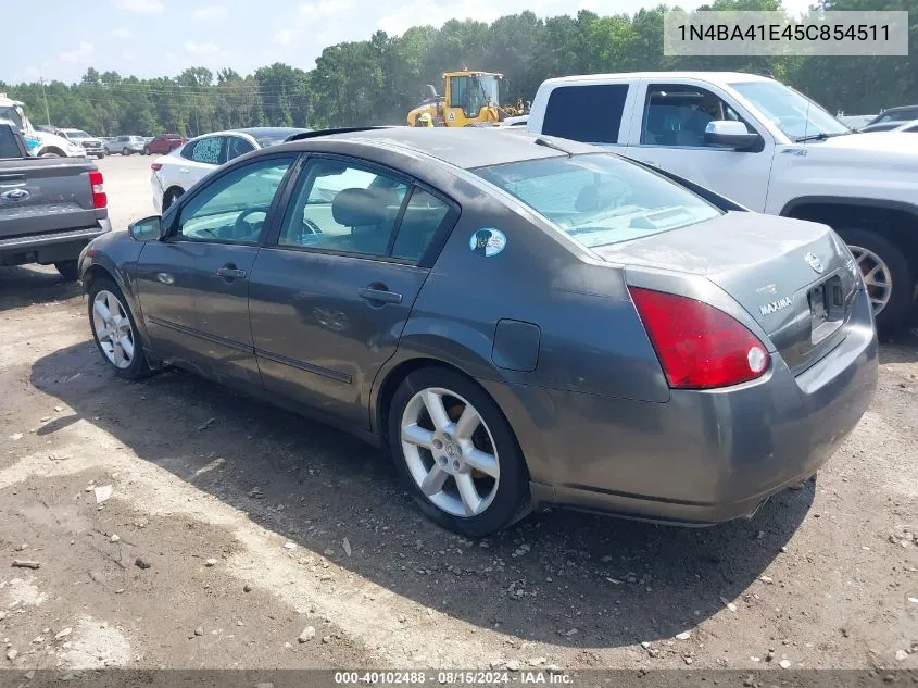 2005 Nissan Maxima 3.5 Se VIN: 1N4BA41E45C854511 Lot: 40102488