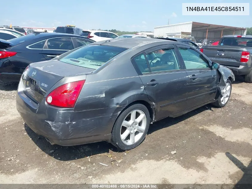 2005 Nissan Maxima 3.5 Se VIN: 1N4BA41E45C854511 Lot: 40102488