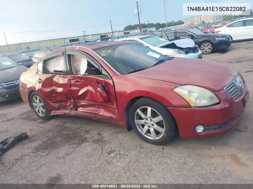 2005 Nissan Maxima 3.5 Sl VIN: 1N4BA41E15C822082 Lot: 40214691