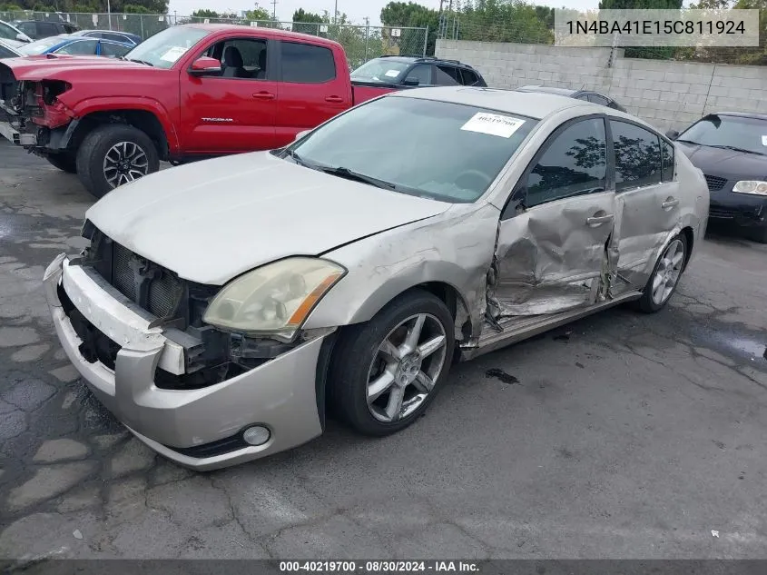 1N4BA41E15C811924 2005 Nissan Maxima 3.5 Se