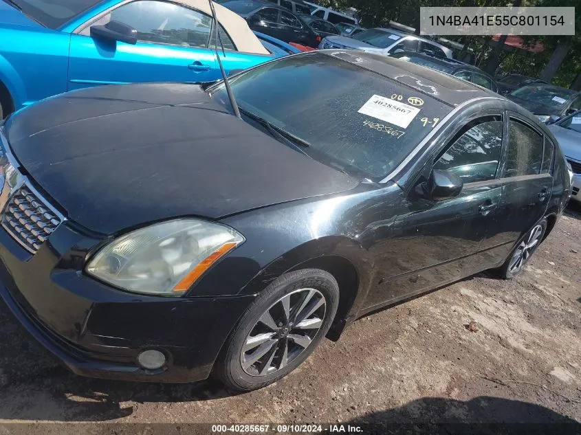 1N4BA41E55C801154 2005 Nissan Maxima 3.5 Sl