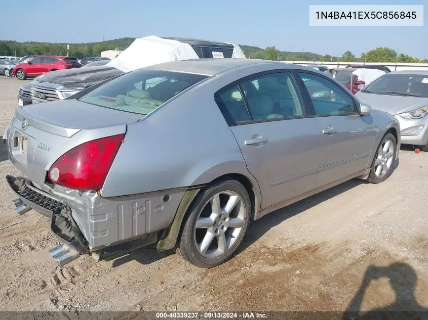 2005 Nissan Maxima Se/Sl VIN: 1N4BA41EX5C856845 Lot: 40339237