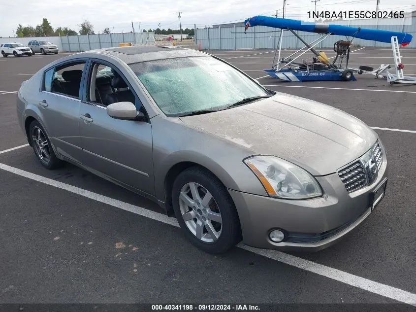 2005 Nissan Maxima 3.5 Se VIN: 1N4BA41E55C802465 Lot: 40341198