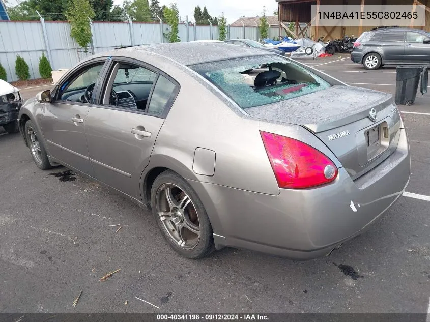 1N4BA41E55C802465 2005 Nissan Maxima 3.5 Se