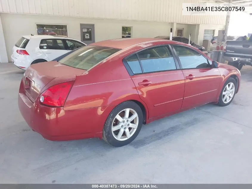 1N4BA41E35C807549 2005 Nissan Maxima 3.5 Sl