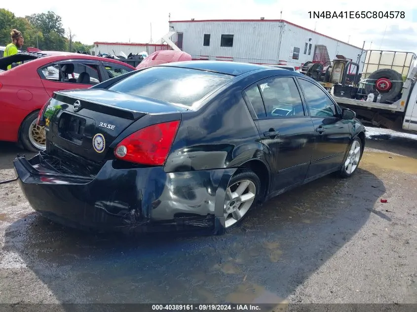 2005 Nissan Maxima 3.5 Se VIN: 1N4BA41E65C804578 Lot: 40389161