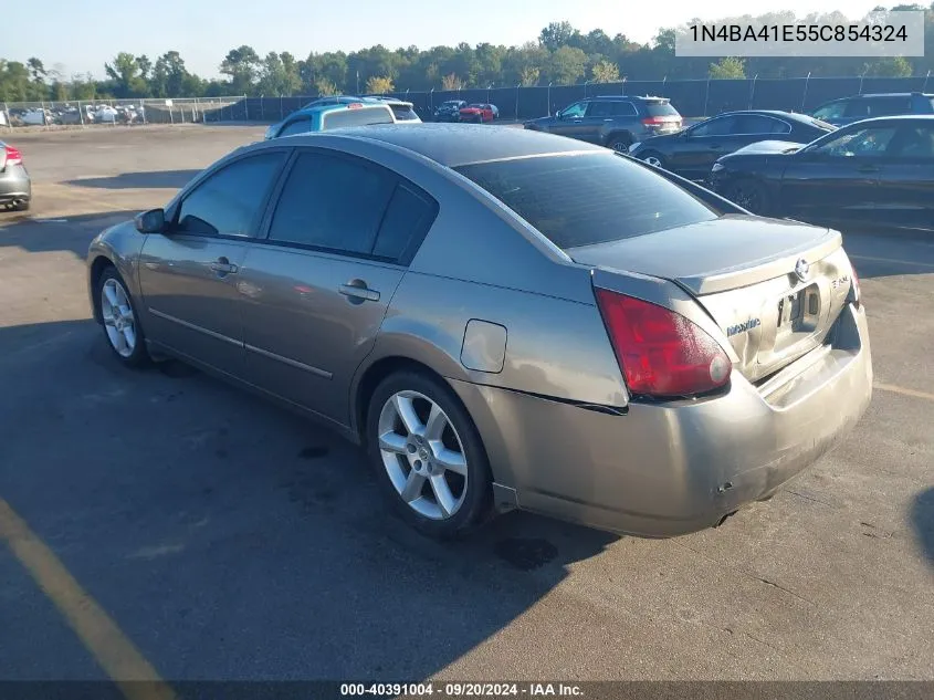 2005 Nissan Maxima 3.5 Sl VIN: 1N4BA41E55C854324 Lot: 40391004