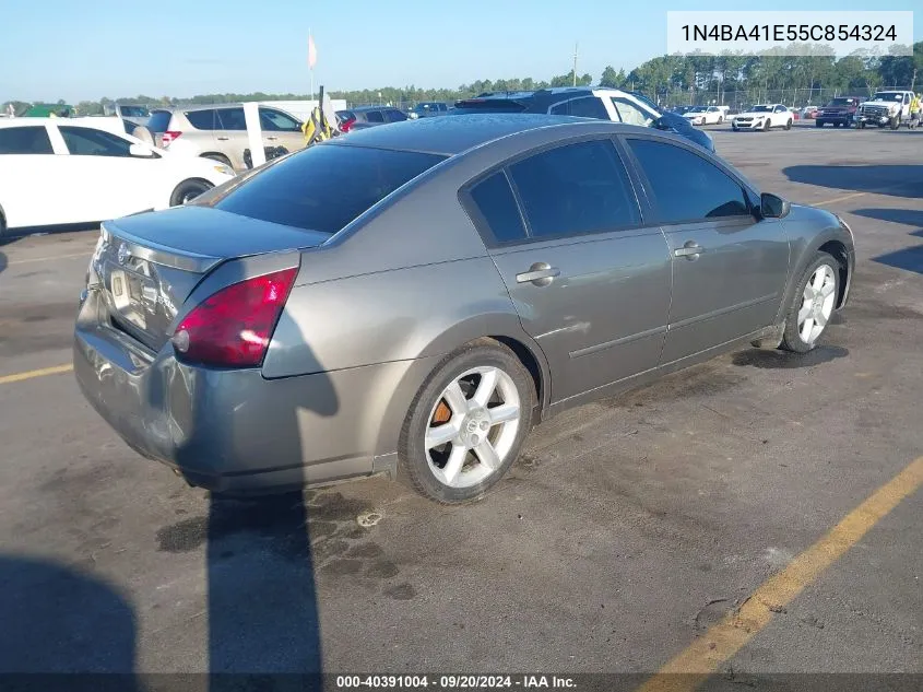 2005 Nissan Maxima 3.5 Sl VIN: 1N4BA41E55C854324 Lot: 40391004