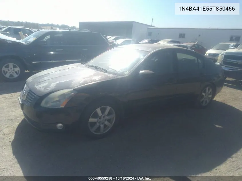 2005 Nissan Maxima 3.5 Se/3.5 Sl VIN: 1N4BA41E55T850466 Lot: 40559258