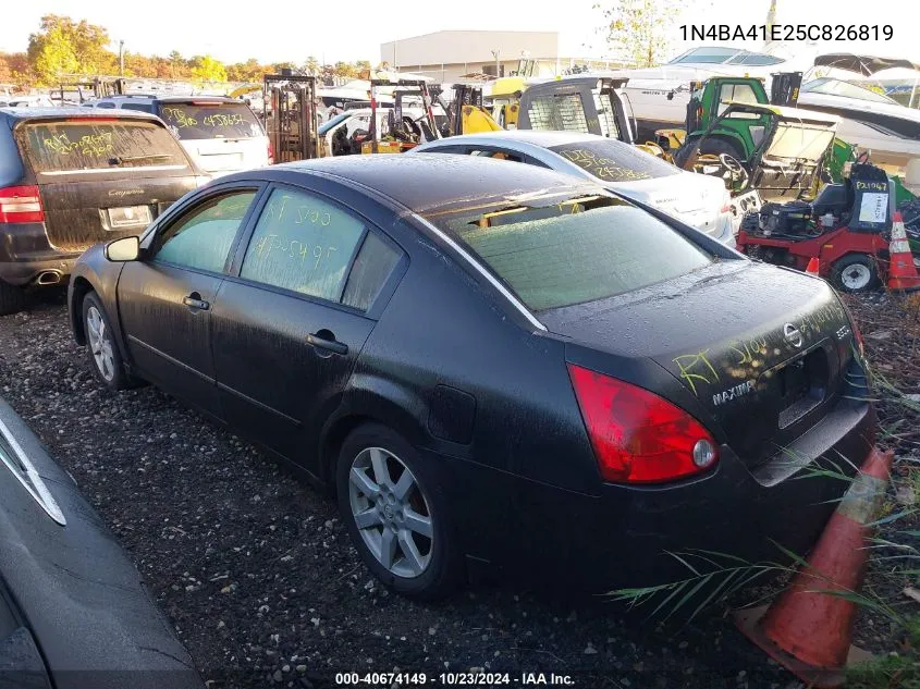 2005 Nissan Maxima 3.5 Sl VIN: 1N4BA41E25C826819 Lot: 40674149