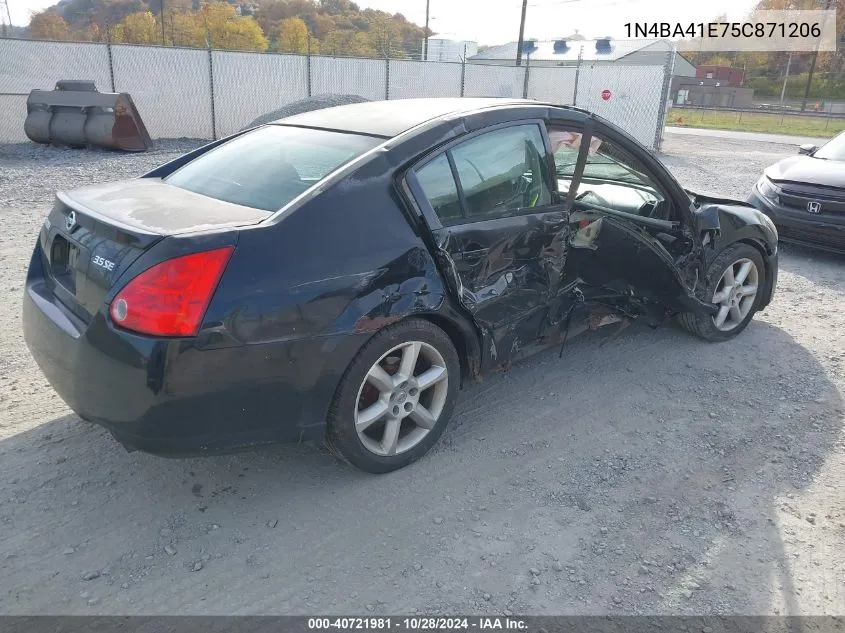 2005 Nissan Maxima 3.5 Se VIN: 1N4BA41E75C871206 Lot: 40721981