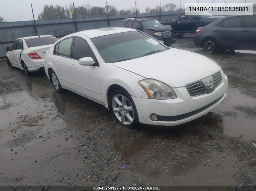 2005 Nissan Maxima 3.5 Se VIN: 1N4BA41E85C835881 Lot: 40759127