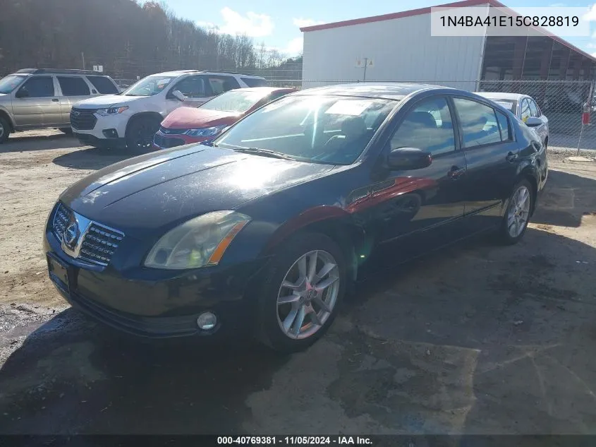 2005 Nissan Maxima 3.5 Se VIN: 1N4BA41E15C828819 Lot: 40769381