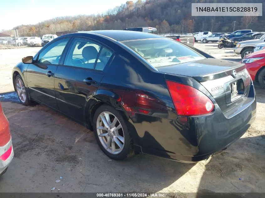 2005 Nissan Maxima 3.5 Se VIN: 1N4BA41E15C828819 Lot: 40769381