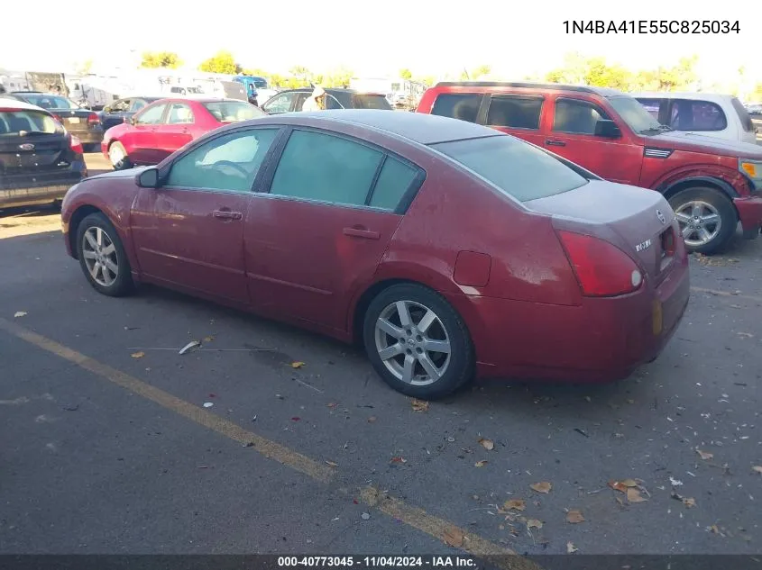 2005 Nissan Maxima 3.5 Sl VIN: 1N4BA41E55C825034 Lot: 40773045