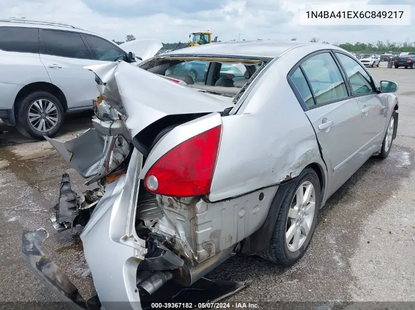 1N4BA41EX6C849217 2006 Nissan Maxima 3.5 Sl