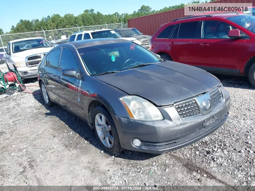 2006 Nissan Maxima 3.5 Sl VIN: 1N4BA41E46C809618 Lot: 39903774