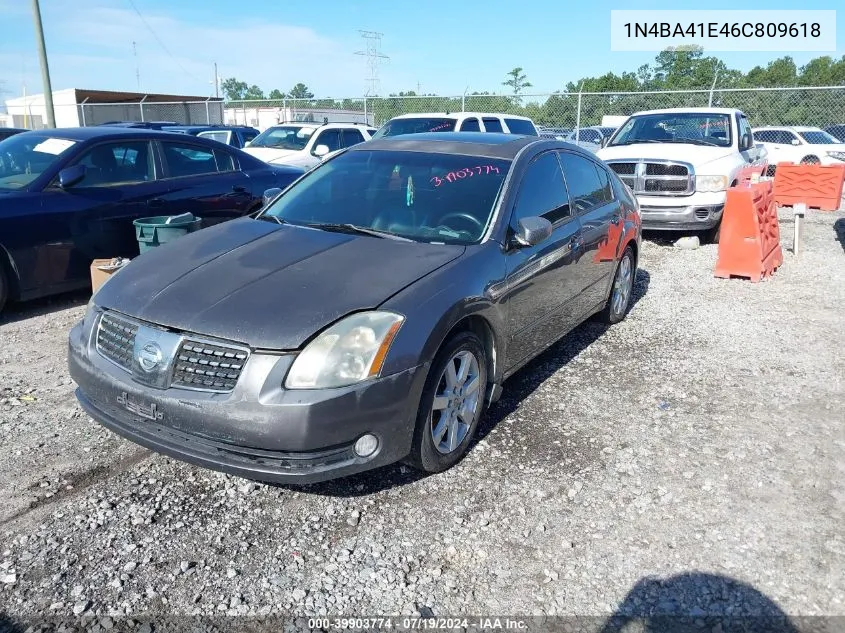 2006 Nissan Maxima 3.5 Sl VIN: 1N4BA41E46C809618 Lot: 39903774