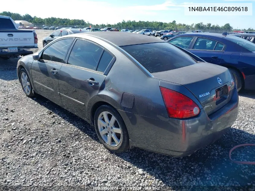 2006 Nissan Maxima 3.5 Sl VIN: 1N4BA41E46C809618 Lot: 39903774