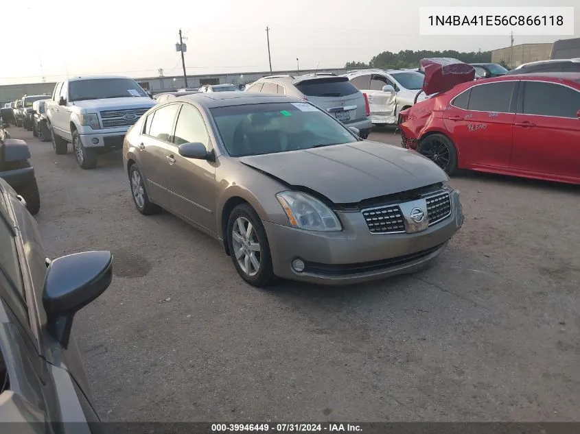 1N4BA41E56C866118 2006 Nissan Maxima 3.5 Sl