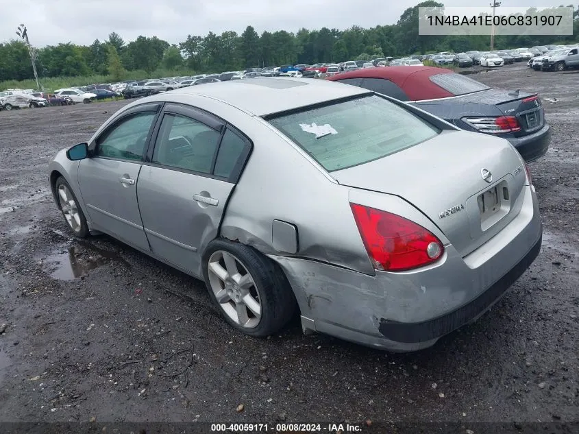 2006 Nissan Maxima 3.5 Se VIN: 1N4BA41E06C831907 Lot: 40059171