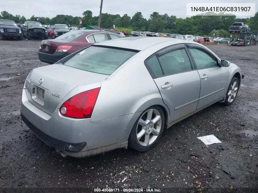 1N4BA41E06C831907 2006 Nissan Maxima 3.5 Se