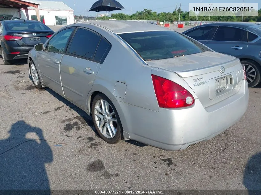 1N4BA41E76C820516 2006 Nissan Maxima 3.5 Se