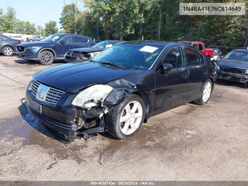 1N4BA41E76C814649 2006 Nissan Maxima 3.5 Se