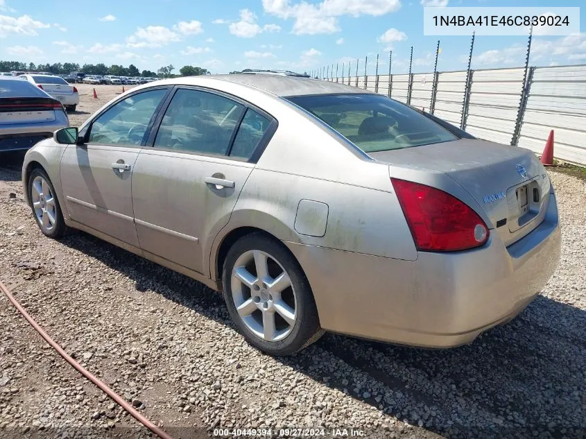 1N4BA41E46C839024 2006 Nissan Maxima 3.5 Se