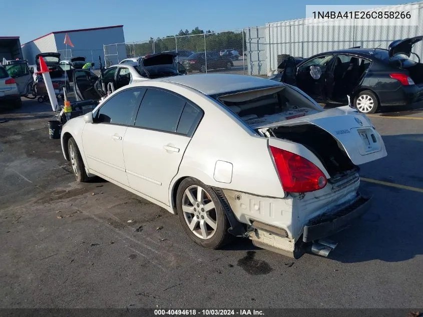 2006 Nissan Maxima 3.5 Sl VIN: 1N4BA41E26C858266 Lot: 40494618