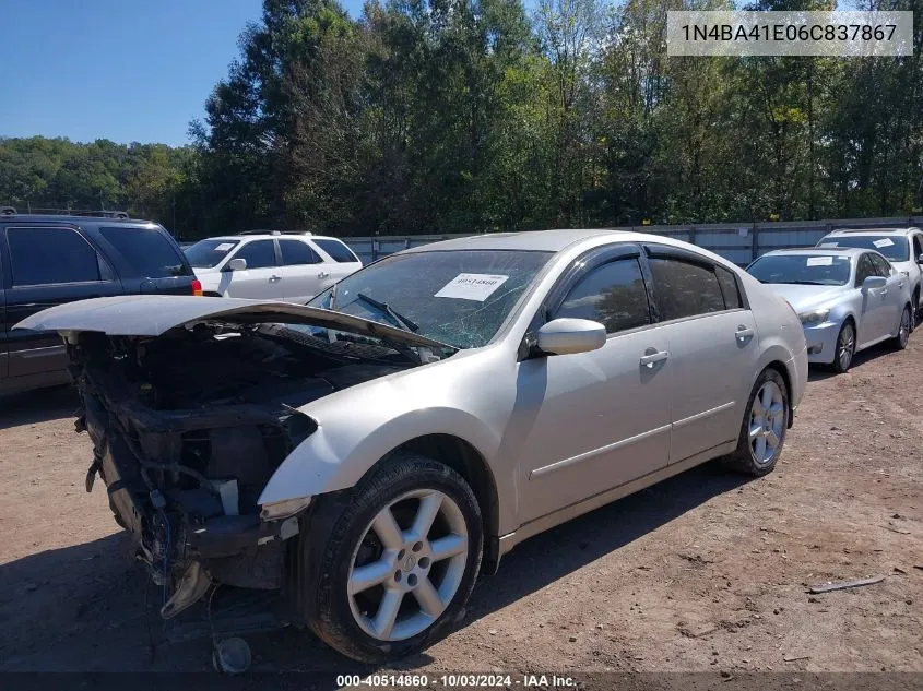 2006 Nissan Maxima 3.5 Se VIN: 1N4BA41E06C837867 Lot: 40514860