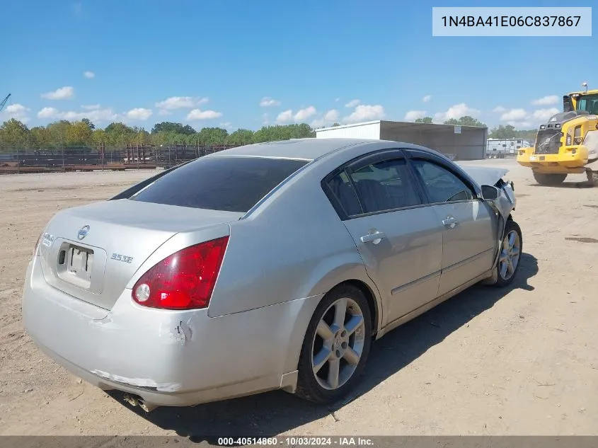 1N4BA41E06C837867 2006 Nissan Maxima 3.5 Se