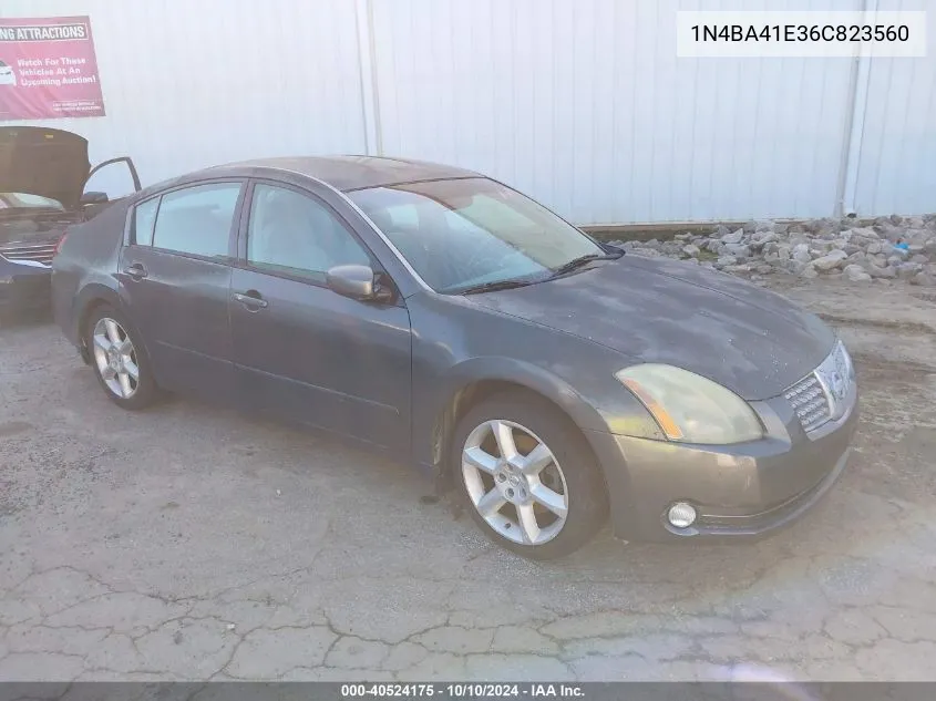 2006 Nissan Maxima 3.5 Se VIN: 1N4BA41E36C823560 Lot: 40524175