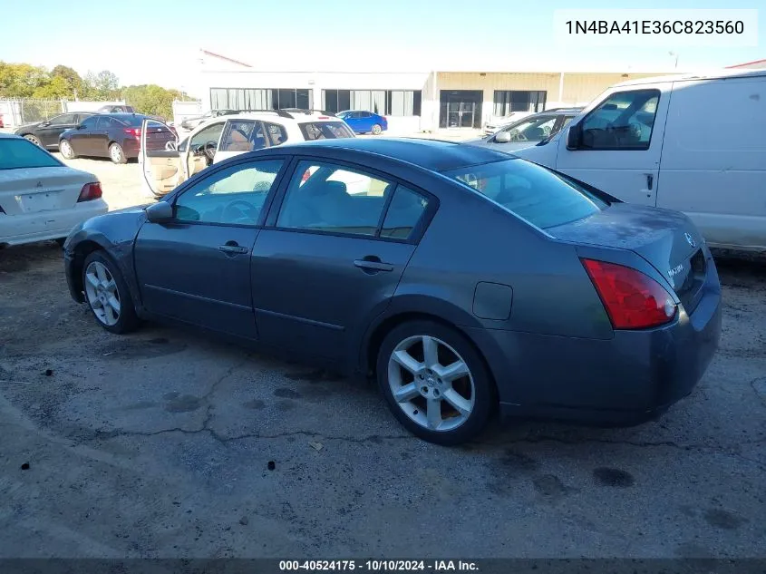 2006 Nissan Maxima 3.5 Se VIN: 1N4BA41E36C823560 Lot: 40524175