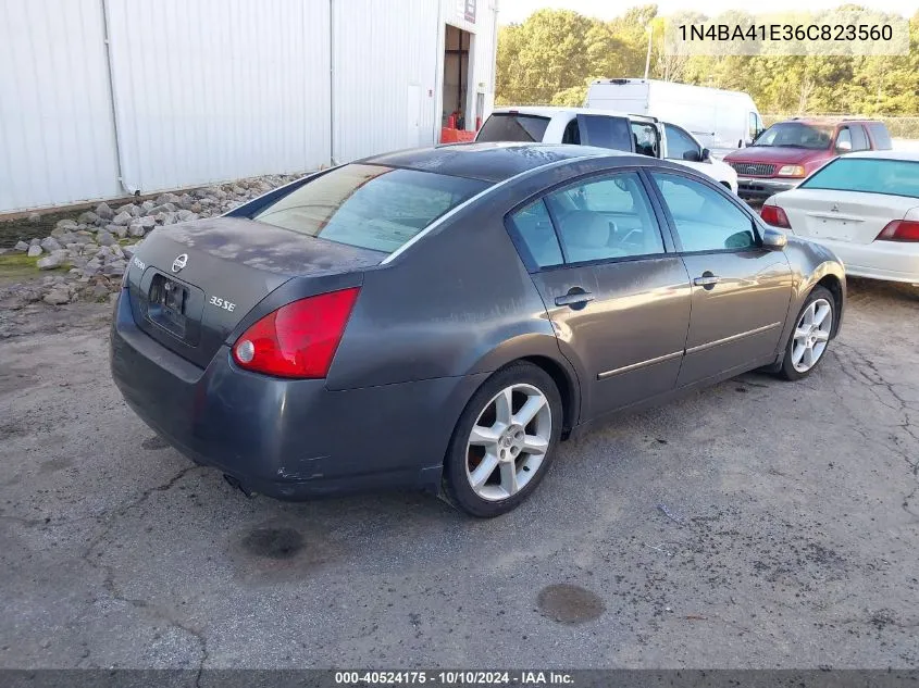 2006 Nissan Maxima 3.5 Se VIN: 1N4BA41E36C823560 Lot: 40524175