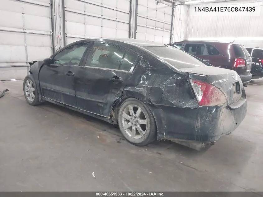 2006 Nissan Maxima 3.5 Sl VIN: 1N4BA41E76C847439 Lot: 40651983