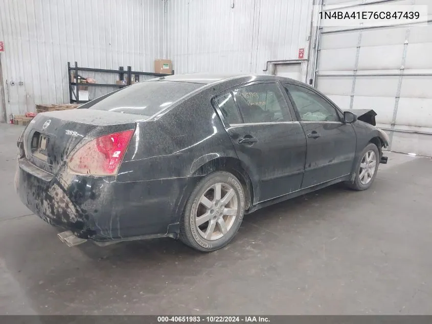 2006 Nissan Maxima 3.5 Sl VIN: 1N4BA41E76C847439 Lot: 40651983