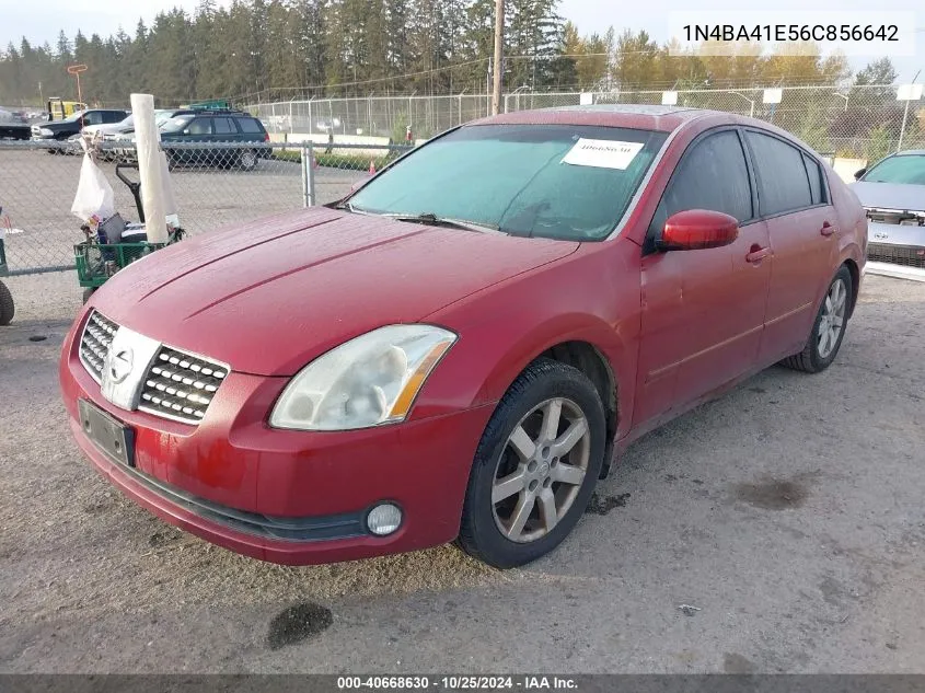 2006 Nissan Maxima 3.5 Sl VIN: 1N4BA41E56C856642 Lot: 40668630