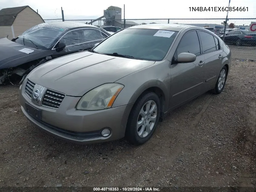 2006 Nissan Maxima 3.5 Sl VIN: 1N4BA41EX6C854661 Lot: 40718353