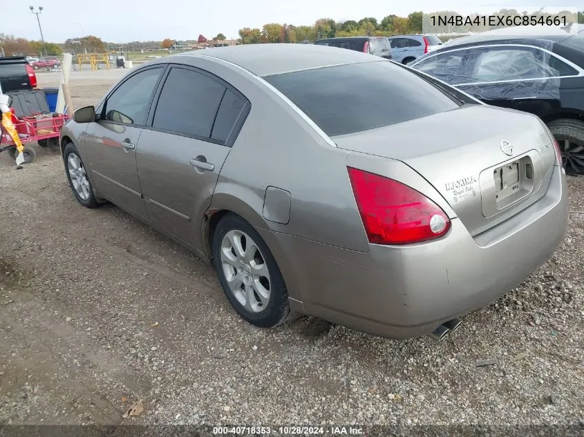 2006 Nissan Maxima 3.5 Sl VIN: 1N4BA41EX6C854661 Lot: 40718353