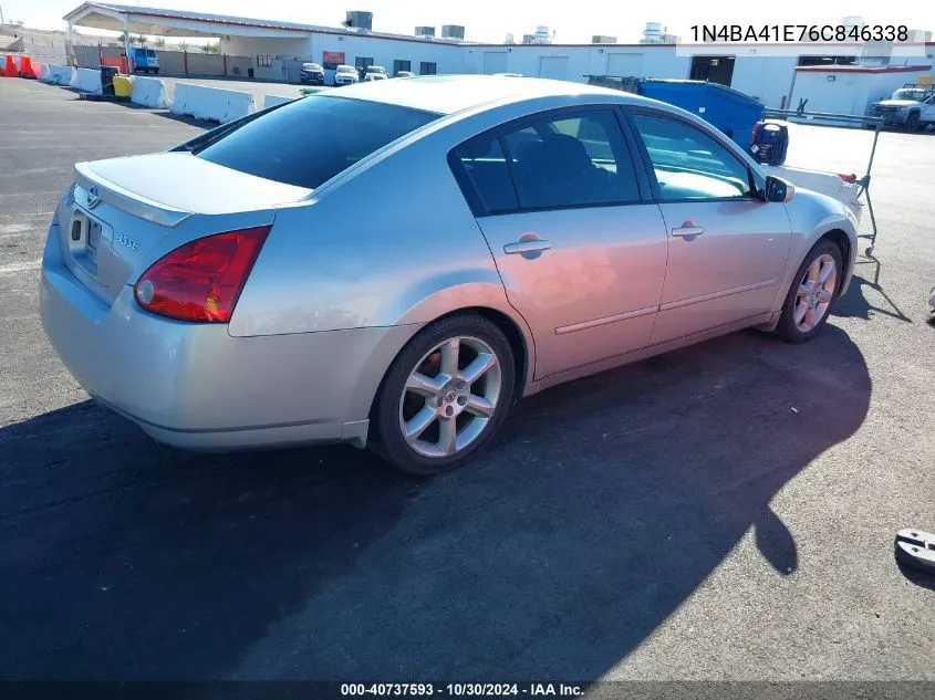 2006 Nissan Maxima 3.5 Se VIN: 1N4BA41E76C846338 Lot: 40737593