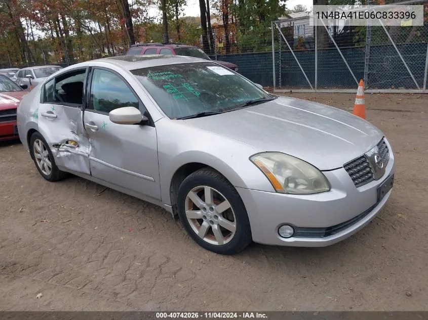 2006 Nissan Maxima Se/Sl VIN: 1N4BA41E06C833396 Lot: 40742026