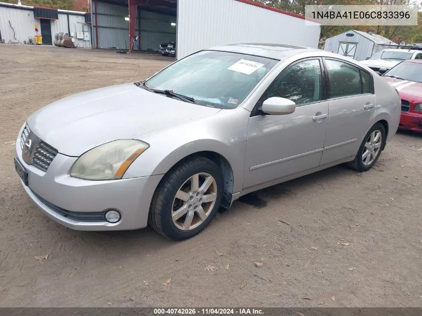 2006 Nissan Maxima Se/Sl VIN: 1N4BA41E06C833396 Lot: 40742026