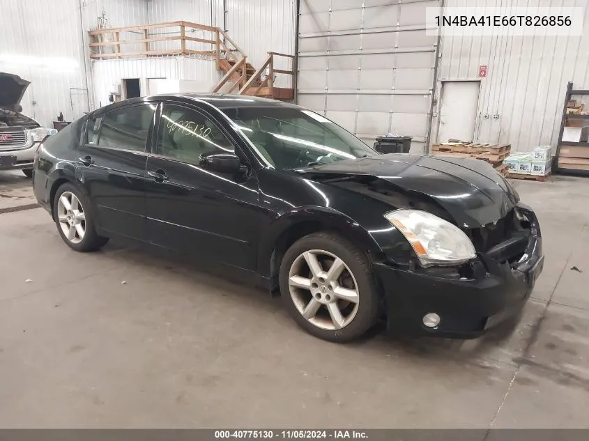 2006 Nissan Maxima 3.5 Se/3.5 Sl VIN: 1N4BA41E66T826856 Lot: 40775130